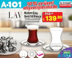 LAV BUKET ÇAY SETİ 12 PARÇA